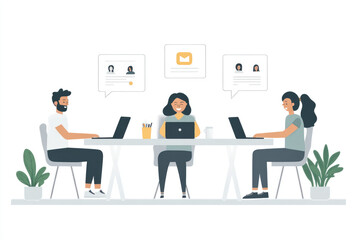 Colleagues who are talking in the office