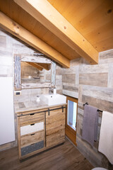 Rustic bathroom interior
