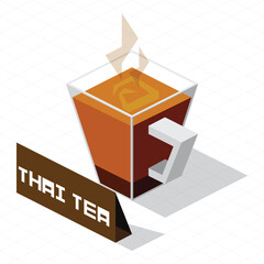 isometric coffee cup graphic element