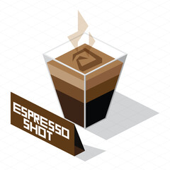 isometric coffee cup graphic element