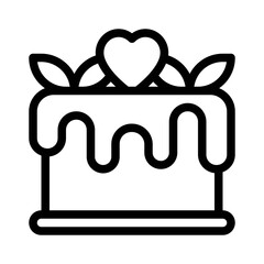 cake line icon