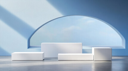 Minimalist Podium Scene.