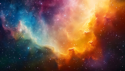 Fototapeta premium Galaxy Dreamscape: A vibrant, colorful galaxy with swirling stars and nebulae, evoking a sense of cosmic wonder.