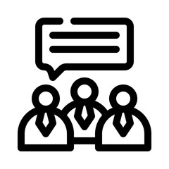 stakeholder communication line icon