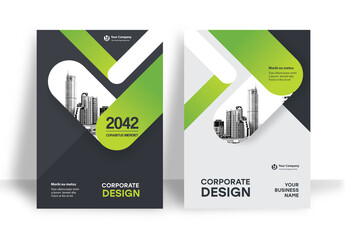 Green and Black Book Cover Layout