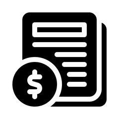 budget planning glyph icon