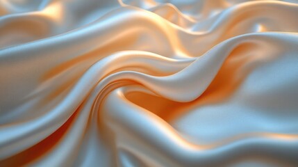 Obraz premium Elegant Silky Smooth Fabric Folds in Neutral Tones Ideal for Fashion and Textile Design Inspirations