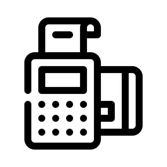 Fototapeta premium payment terminal line icon