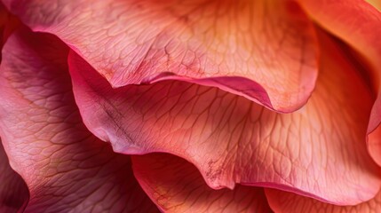 Close Up of Pink Rose Petals
