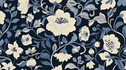 Vintage Stitch Pattern with Delicate Floral Designs