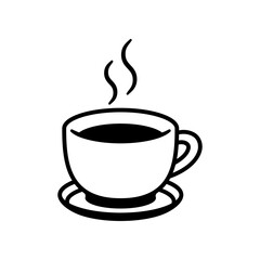 Coffee cup icon isolated on white background.