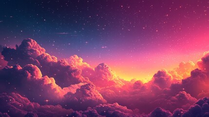 sunrise over the clouds