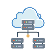 cloud computing concept, cloud security icon