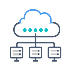 cloud computing concept, cloud security icon