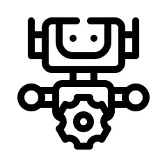 robotics line icon