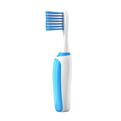 Modern electric toothbrush with blue and white design for oral hygiene