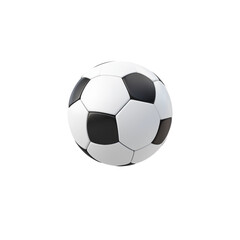 Naklejka premium Classic black and white soccer ball on a dark background