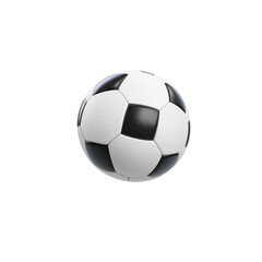 Naklejka premium Classic black and white soccer ball on a black background