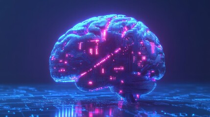 Obraz premium Artificial Intelligence Brain