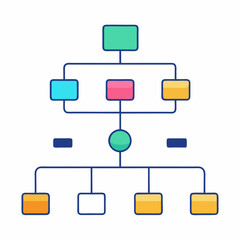 data visualization and infographics vectors, illustration of a diagram, minimalist workflow flowchart vector