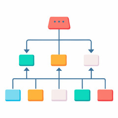 data visualization and infographics vectors, illustration of a diagram, minimalist workflow flowchart vector