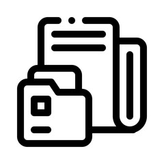 Obraz premium documents line icon