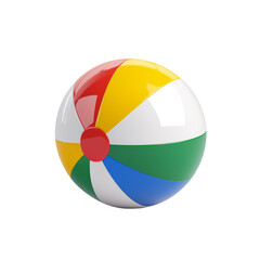 Colorful beach ball isolated on black background for summer fun