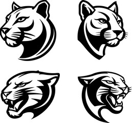 Illustration of pantera head on white background. Design element for logo, label, emblem, sign, poster, t shirt. Vector illustration © Kotliar Ivan