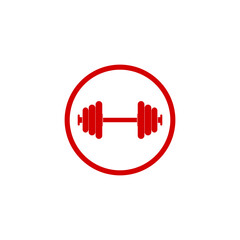 Dumbbell icon isolated on transparent background