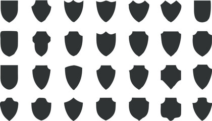 Shield icons collection. Protect shield vector