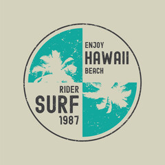 Hawaii Illustration typography for t shirt, poster, logo, sticker, or apparel merchandise