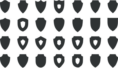 Shield icons collection. Protect shield vector
