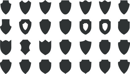 Shield icons collection. Protect shield vector