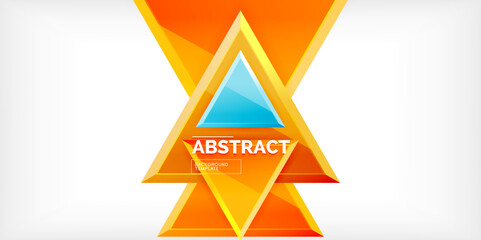 Triangle glass shapes geometric abstract background. Vector Illustration For Wallpaper, Banner, Background, Card, Book Illustration, landing page