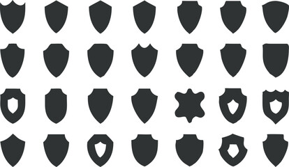 Shield icons collection. Protect shield vector