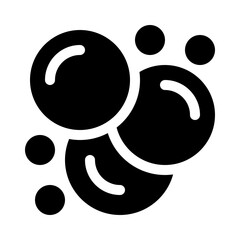 washing bubbles glyph icon