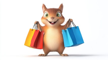 Squirrel Shopping Fun.
