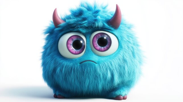 Cute Blue Monster.