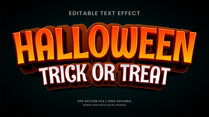 Halloween trick or treat text effect. Editable text effect mystery template © hiznysyahril
