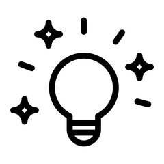 Creative idea icon, Vector linear icon illustration.