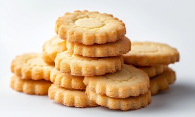 Biscuits crackers isolated on background