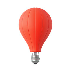 Obraz premium Creative concept of a light bulb shaped like a hot air balloon