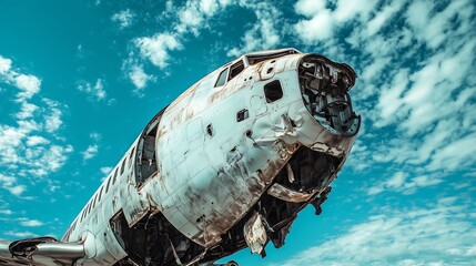 Abandoned Dreams: Weathered Aircraft Fuselage Stands as a Poignant Reminder of Aviation's Past Glory