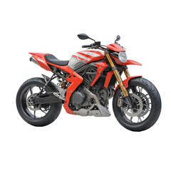 Obraz premium red motorcycle on white isolated background white or transparent png