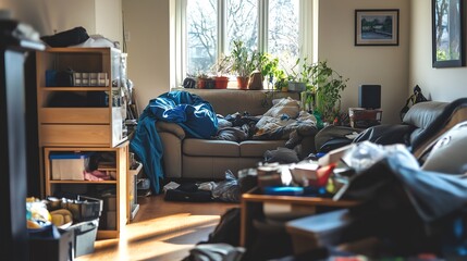 Clutter's Crescendo: The Chaotic Symphony of Modern Living Amidst Nature's Whisper