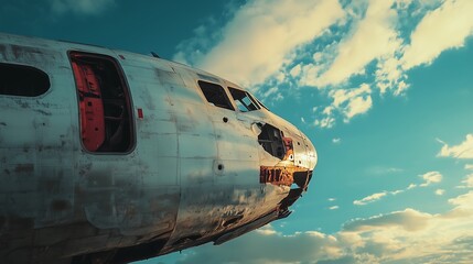Abandoned Dreams: Weathered Aircraft Fuselage Stands as a Poignant Reminder of Aviation's Past Glory