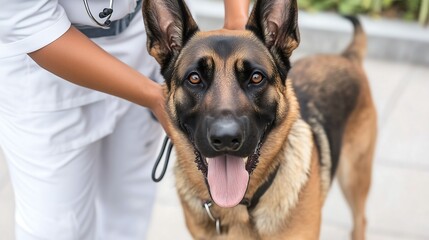 Canine Companion: Veterinary Care Ensures Health and Happiness for Loyal German Shepherd