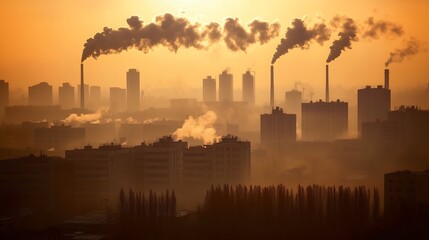 Urban Pollution's Paradox: Industrial Progress Casts a Shadow Over City Skylines