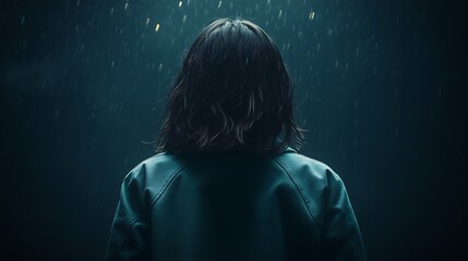 Solitude in the Storm: A Poignant Portrait of Resilience Amidst Life's Downpours