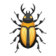 Illustration of Burying beetle Isolated on white